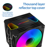 6 caloducs radiateur en cuivre dissipateurs thermiques fluide roulement refroidisseur de processeur double ventilateurs LED refroidissement par air boîtier PC de jeu dissipateurs thermiques intégrés