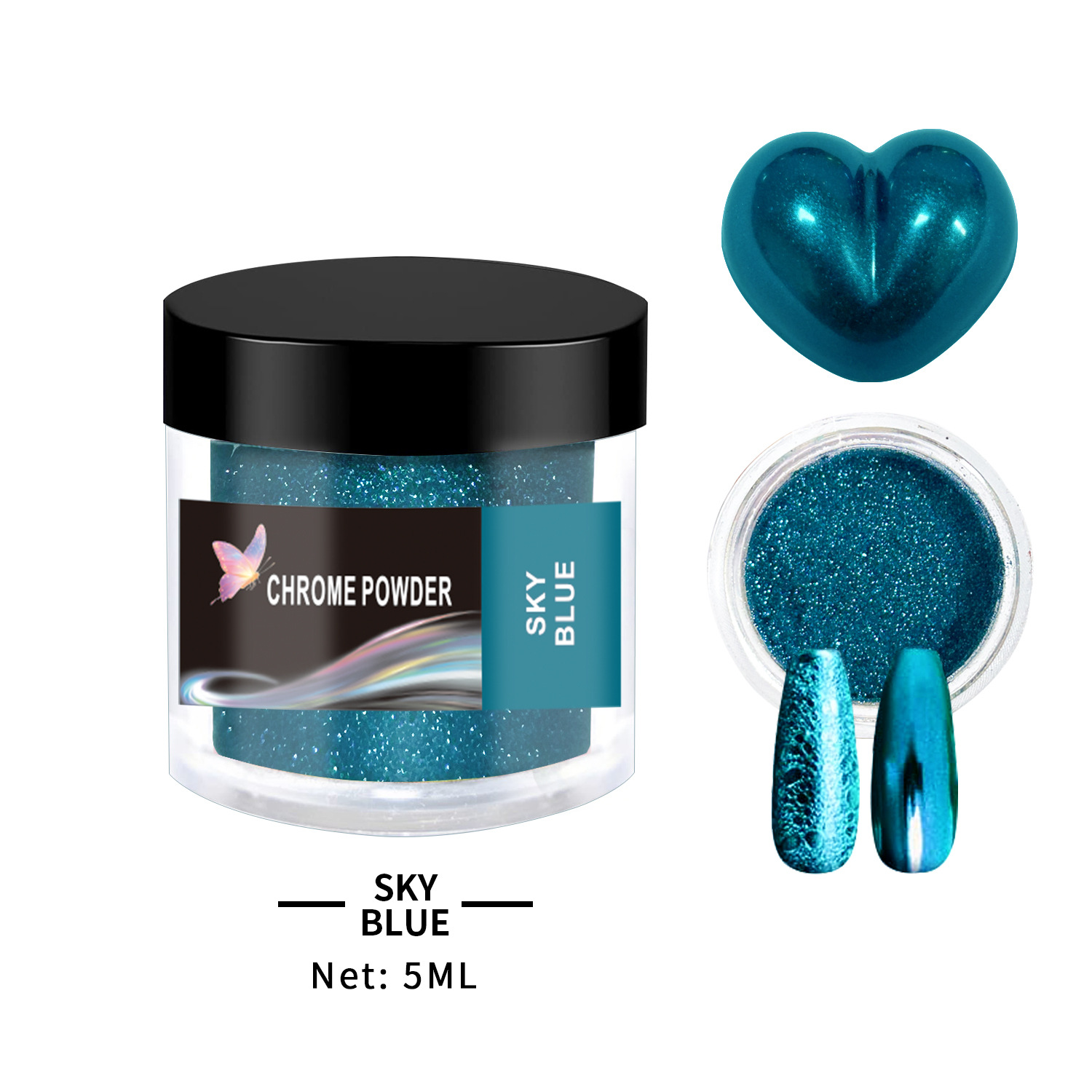Poudre de chrome-03bleu ciel 5ml