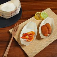 Plateau à sushi jetable en bois japonais en gros pour la vente