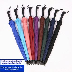 Paraguas Recto Arcoíris de 16 Varillas, Resistente al Viento, Mango Largo, Doble Uso, para Sol y Lluvia, Promocional, para Hombre y Mujer - Product Image 3