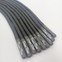 Cordon de serrage en polyester tressé avec logo personnalisé imprimé, extrémité en silicone, résistance à la décoloration 4 niveaux