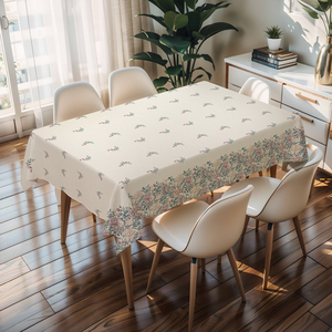 Nappe côtelée <span class=keywords><strong>Lisbonne</strong></span> RNPT à rayures beiges avec dos en PU antidérapant, nettoyage facile, épaisseur 0,5 mm, pour extérieur - Product Image 1