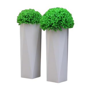 Jardinières en <span class=keywords><strong>acier</strong></span> <span class=keywords><strong>galvanisé</strong></span> par métal blanc personnalisé de pots de fleur debout - Product Image 1
