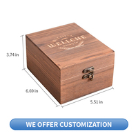 Coffret cadeau de whisky haut de gamme, boîte en bois gravée sur mesure pour décanteur et 2 verres, accessoires de rangement de luxe pour spiritueux