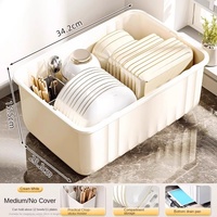 Boîte de rangement pour vaisselle de cuisine Boîte de rangement pour bol de comptoir en plastique PP avec drain en aluminium pour l'organisation de la vaisselle des baguettes