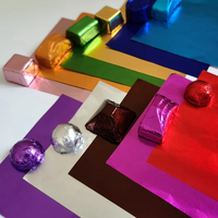 Prix usine chocolat emballage papier de qualité alimentaire coloré feuille d'aluminium chocolat papier d'emballage