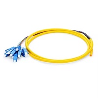 Cables ópticos de fibra LSZH de 0,9mm LCUPC 1M 1,5 m 2M Simplex Baja pérdida de inserción Alto retorno 12 código de color Coletas de fibra