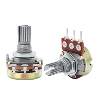 Potentiomètre rotatif à carbone simple 12 mm, potentiomètre double B1K 2K5K10K20K 50K 100K 500K, longueur du manche 15 mm 20 mm