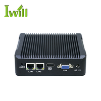 OEM Pc Mini Linux Nano J1900 Pc Mikro Tanpa Kipas dengan Ethernet Lan Ganda