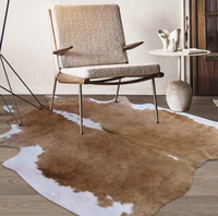Tapis d'intérieur à imprimé vache, tapis imprimés d'animaux mignons pour la chambre à coucher, le salon, décoration rustique de style western, tapis en peau de vache