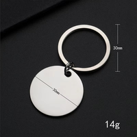 Ywyougang Porte-clés en acier inoxydable avec pendentif vintage imprimé au laser, motif dessin animé, multicolore, logo personnalisé, cadeau souvenir