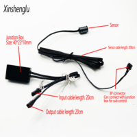 Interrupteur de porte d'armoire intelligent multifonctionnel noir à branchement DC12V-24V avec portée de détection de 3-5 cm, certifié CE