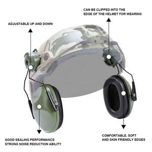Auriculares Tácticos con Cancelación de Ruido Sinairsoft, Protectores Auditivos para Cascos de Caza, Protectores Auditivos Montados en el Casco - Product Image 3