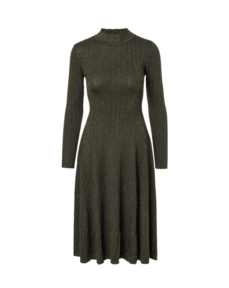 Green Ribbed Long Sleeve Dress - Stylish & Versatile Green Ribbed Long Sleeve Dress - Stylish & Versatile