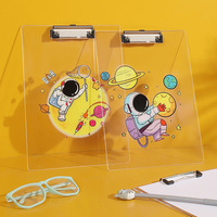 Nouveau Style A5 taille acrylique presse-papiers couverture rigide bureau Document dossier spirale livre conseil Clips Logo personnalisé papier couverture écriture