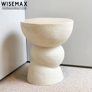 WISEMAX moderno <span class=keywords><strong>Exterior</strong></span> redondo pequeño hormigón <span class=keywords><strong>mesa</strong></span> de centro sala de estar cemento taburete <span class=keywords><strong>lateral</strong></span> para balcón Patio al aire libre <span class=keywords><strong>mesa</strong></span> de té - Product Image 2