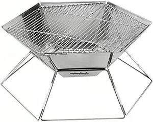Parrilla de Carbón Plegable de Hierro sin Humo con Encendido Automático y Superficie Antiadherente para más de 5 Personas, Ideal para Campamentos y Picnics - Product Image 1