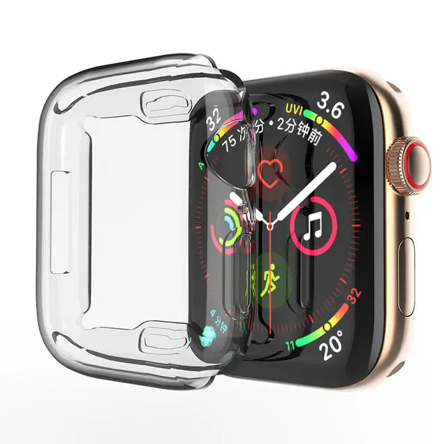 Ultra Thin TPU Clear Soft Cover Protective Case for Apple Watch Series 4 5 6 SE 7 8 40mm 38mm 41mm