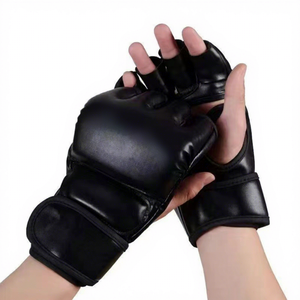 Wholesale Custom Made MMA <b>Gloves</b> <b>Leather</b> and PU Material <b>Fingerless</b> Fighting and Training New Premium Low MOQ MMA <b>Gloves</b> - Product Image 3