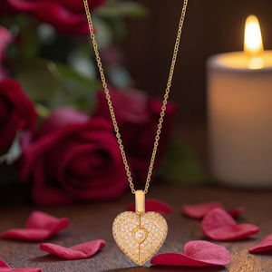 Collar de Mujer con Cadena de Clavícula en Forma de Corazón de Acero Inoxidable, Tendencia <span class=keywords><strong>2026</strong></span>, Joyería Coreana con Circonitas, Hermoso - Product Image 2