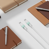 Kabel Pengisian Cepat Nylon Tipe-C ke C PD 100W KYT untuk iPhone 15 Pro Max, Kamera & Komputer