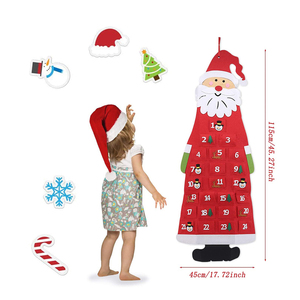 Large Size Santa Christmas <strong>Advent</strong> <strong>Calendar</strong> Wall Hanging <strong>Felt</strong> Design MOQ 100pcs - Product Image 1