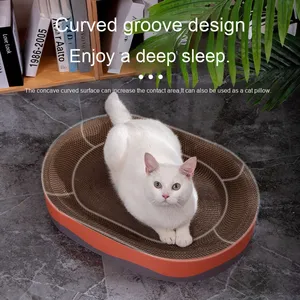 لوح خدوش القط البيضاوي المقاوم للاهتراء غير سفك عالمي خدوش شجرة القط مخلب - Product Image 2