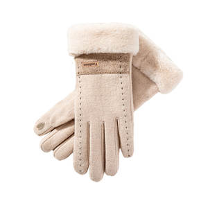 ถุงมือฤดูหนาวสำหรับผู้หญิง, ถุงมือ<span class=keywords><strong>ขน</strong></span>สัตว์หนาให้ความอบอุ่นนุ่มสบาย - Product Image 2