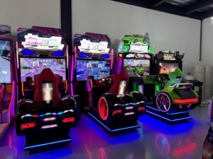 220V tốc độ xe máy đua xe <span class=keywords><strong>Arcade</strong></span> giả lập giải trí 2 trong 1 thú vị cho trẻ em trò chơi kim loại hoạt động bằng đồng xu 1 năm - Product Image 6