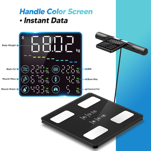 Balance connectée Yolanda nouvelle conception <span class=keywords><strong>avec</strong></span> écran et 8 électrodes, moniteur de santé pour la maison et la salle de sport, capacité 180 kg / 400 lb - Product Image 3