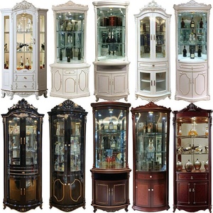 Châu Âu Đen Sồi Cà Phê Thanh Phòng Khách Đồ Nội Thất Bằng Gỗ Sang Trọng Sàn Tủ Rượu Giá Màu Đỏ Nhà Bếp Tủ Góc - Product Image 1