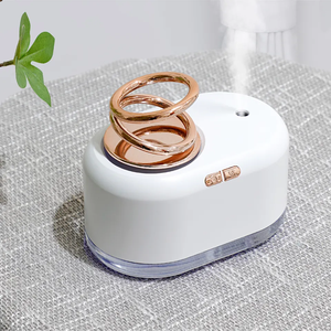2023 nuevo humidificador para el hogar suspendido doble anillo USB Mini aire humidificador portátil atomizador difusor humidificador de niebla fría - Product Image 3