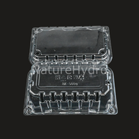 Boîte en plastique transparente durable de 1 lb pour plats à emporter, boîte à clapet transparente pour myrtilles et raisins