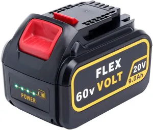 Ferramenta de poder da bateria DCB606 54V 18V 7.5Ah Lithium-ion Bateria para ferramenta De Poder Dewalt Max Flexvolt DCB609 com indicador LED