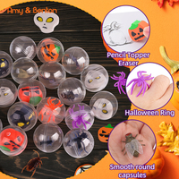 Juguetes de cápsula mini de 32 mm para Halloween, borradores de anillos de insectos OEM para niños, para bolsas de regalos, cajas del tesoro y premios para el aula