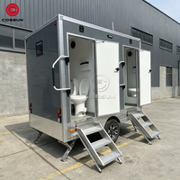 Toilettes portables économiques Cogsun, toilettes mobiles, remorque mobile pour les voyages, les sites touristiques et l'extérieur