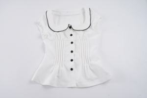 Blusa Femenina con Cintura Fruncida y Cuello Cuadrado, Estilo Pure Desire, Top Sencillo de Verano para Mujer, Camisa Casual y Linda - Product Image 2