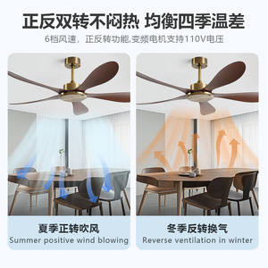 <b>Ceiling</b> <b>Fan</b> 52 Inch DC Motor <b>Remote</b> <b>Control</b> Quiet Design For Living Room And Office - Product Image 4