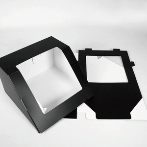 Groothandel op maat gemaakte bedrukte papieren verpakkingen voor gezichtsmaskers, vouwbare hoeden- en petten dozen met transparant venster - Product Image 1