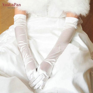 YouLaPan VM22 Robe <span class=keywords><strong>de</strong></span> soirée pour <span class=keywords><strong>femme</strong></span> Robe <span class=keywords><strong>de</strong></span> mariée avec coude Longueur <span class=keywords><strong>Soie</strong></span> Satin <span class=keywords><strong>Gants</strong></span> lisses - Product Image 2