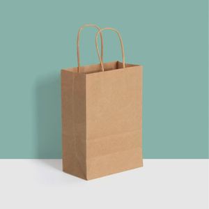 Bolsa de Papel Kraft de Moda a Precio Económico, Bolsa de Regalo Personalizada con Impresión, Ecológica, para Compras Minoristas - Product Image 3