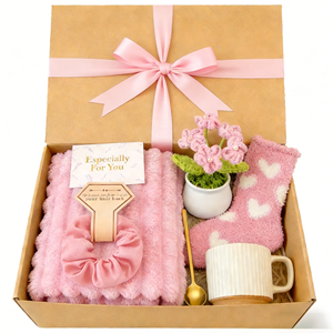 Set de Regalo Lunaire Rosa para <span class=keywords><strong>Mujer</strong></span>, <span class=keywords><strong>Cesta</strong></span> de Regalo Acogedora con Taza de Cerámica, Perfecta para el Día de San Valentín, Día de la Madre - Product Image 1