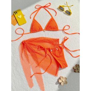 Ensemble de maillot de bain 3 pièces Swim Basics : Monokini dos nu à nouer, soutien-gorge sans armatures et bas à nouer sur les côtés - Product Image 3