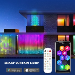 Luces <span class=keywords><strong>de</strong></span> Cortina Inteligentes RGB con Píxeles Direccionables para Navidad, Control por Aplicación, Programables, Luces <span class=keywords><strong>de</strong></span> Hadas LED Inteligentes para Fiestas, DIY TUYA - Product Image 2