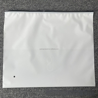 Pochette cosmétique personnalisée réutilisable en CPE givré blanc avec fermeture éclair coulissante, impression de logo, trousse de toilette de voyage, rangement