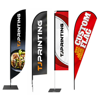 Kit de bandera de plumas de 11 pies personalizado, poste de aleteo de Swooper de concesionario de automóviles de segunda mano con Estaca de tierra, bandera de playa promocional y pancartas