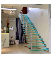 Escalier pliant préfabriqué esthétique, design moderne et élégant, durable, résistant aux charges, pour villa, maison, intérieur, écologique