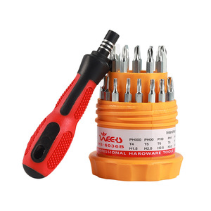 Hs-6036b Professional <b>Screwdriver</b> <b>Set</b> 31 In 1 For Mobile Phone Computer Repair With Magnetic <b>Bits</b> And Cone Shape Design - Product Image 3