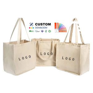 Recycle Organic 100% Plain Cotton Shopping Bag Reusable Cotton Canvas Tote Bags Wholesales With Custom Printed Logo