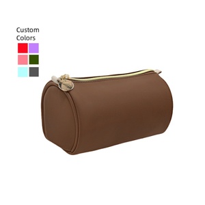 Sac de Cosmétiques Écologique Pliable à Fermeture Éclair avec Poignée Douce en PU, Imperméable, Grande Capacité, Organisateur de Maquillage, Pochette pour Femmes - Product Image 1